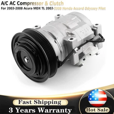 CO 10736C AC Compressor For 2005-2007 Honda Odyssey Pilot 2003-2006 Acura MDX Foto 1 de 4