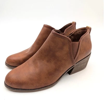 Dr. Scholl's Laurel Women's Ankle Boots Almond Toe Brown Size US8.5 EU39 - Photo 1/4