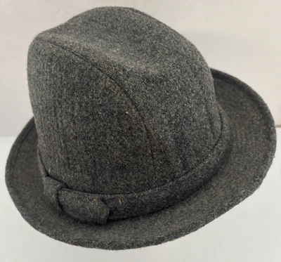 Sombrero de lana Stetson Fedora gris tweed vintage (6 3/4-6 7/8”) Foto 1 de 4