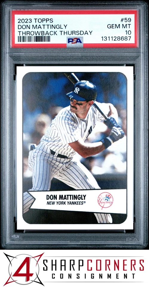 2023 TOPPS THROWBACK THURSDAY #59 DON MATTINGLY POP 3 PSA 10 - Image 1 of 3