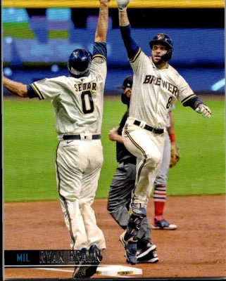 2021 Topps Stadium Club Ryan Braun Milwaukee Brewers #119 - Image 1 of 2