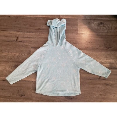 Camisa para dormir pijama con capucha azul manga larga niños Justice 10 mediana para niñas Foto 1 de 4