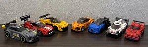 Lego Speed Champions Lot Of 7 Bugati Ferrari McLaren Porsche Mercedes + Drivers! - Picture 1 of 16