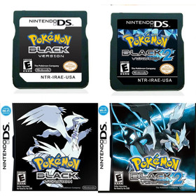 Nintendo DS DSi 3DS 2DS XL  Pok&eacute;mon Black Version 1&2 game with simple packaging