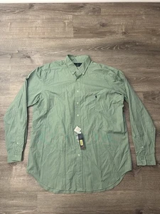 Ralph Lauren Classic Fit Long Sleeve Button Up Shirt Men’s XLT Green - Picture 1 of 9