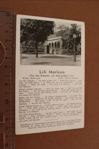 alte Liedkarte - Lili Marleen - Vor der Kaserne, vor dem großen Tor  - Picture 1 of 2