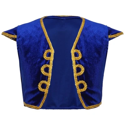 男孩孩子阿拉伯王子花式连衣裙无袖背心亮片背心背心 — 第 1/2 张图片