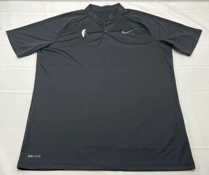 Nike Blade Collar Polo Shirt Mens Large Black Momentum Victory Golf Embroidered - Picture 1 of 9