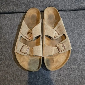 Birkenstock Arizona Suede Taupe Sandals Men’s EU 50 US 17 Leather - Bild 1 von 7