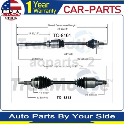 2 передних шарнирных вала оси TrakMotive для Toyota Avalon 3,5 л 2012 2010 2009 годов выпуска - Изображение 1 из 3