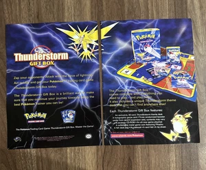 2000 Pokemon TCG Thunderstorm Gift Box Print Ad Zapdos Raichu Nintendo Retro POP - Picture 1 of 2