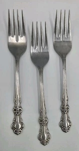 3 Pc Ekco Eterna MARY GRAHAM Stainless Silverware CHOICE Flatware Salad Forks - Picture 1 of 3