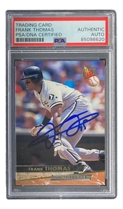 Frank Thomas Signed 1993 Fleer #181 Chicago White Sox Trading Card PSA/DNA - Picture 1 of 3