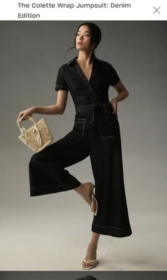 Модный модный джинсовый комбинезон Anthropologie Maeve Colette 12P - Изображение 1 из 4