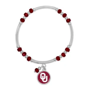 Oklahoma Sooners Ivy Stretch Bracelet Silver Jewelry Gift OU - Picture 1 of 1