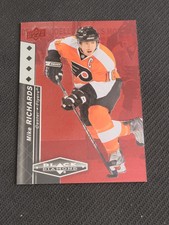 2010-11 UPPER DECK BLACK DIAMOND MIKE RICHARDS #196 #ed 4/100 RUBY RED QUAD
