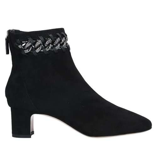 NUOVI stivaletti Valentino Garavani in camoscio con catena stile chic passerella nero EUR 38