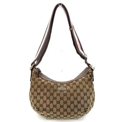 GUCCI Shoulder Bag GG Canvas 181092 Brown Authentic - Image 1 of 4