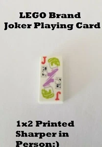 LEGO Joker Playing Card Tile 1x2 Printed Batman Carnival Fair Circus Vegas Deal - Picture 1 of 1