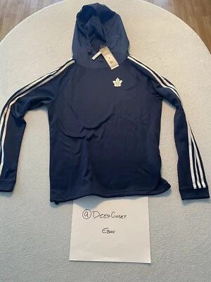 Adidas Track Suit Men’s L Blue Hockey Maple Leafs Shirt Toronto Hoodie - Image 1 of 4