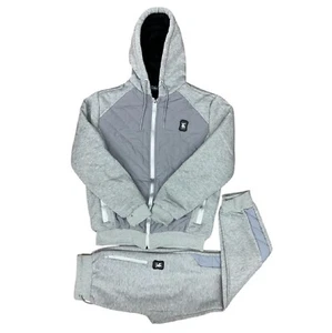 Mens Heavy Fleece Tracksuit TiM Zip Up Top & Matching Jogger 2pcs Set Gym Wear - Picture 1 of 8