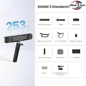 Skaner 3D Revopoint RANGE 2, światło podczerwone, 0,1 mm, duże obiekty, standard - Zdjęcie 1 z 8