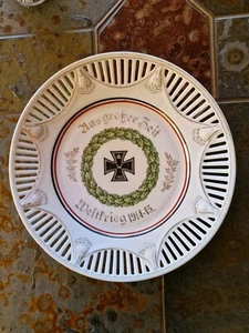 PATRIOTIK-TELLER - PORZELLAN - PREUSSEN - EK 1914 / Eisernes Kreuz - 1914-15 - Bild 1 von 4