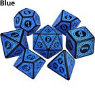 D12 D20 For TRPG DND 7-Die Polyhedral Iidescent Game Accessory Dice Set Glitter