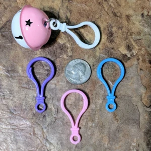 Plastic clasps - purse charm clasps- keychain hooks - keyring clips - pastel - Picture 1 of 2