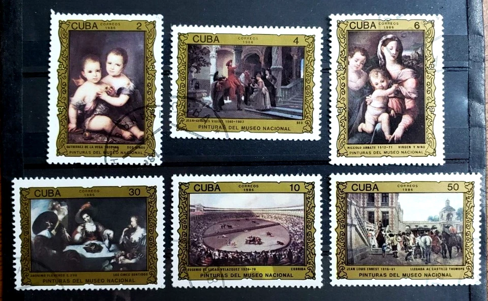 Caribbean 1986 Paintings in the Natl. Museum Sc#2908-2913 CTO - Image 1 of 1