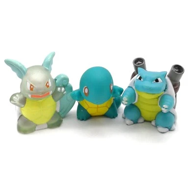 Pokemon SQUIRTLE BLASTOISE WARTORTLE 1.5" Dedo Marioneta Figura Bandai CGTSJ 1996 Foto 1 de 4