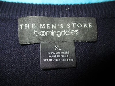 CHALECO BLOOMINGDALES CASHMERE XL HOMBRE COLOR NEGRO Foto 1 de 3