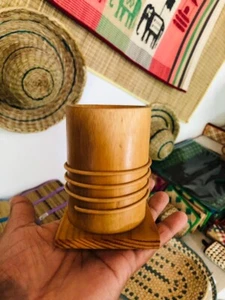Eco-Friendly Bamboo Pen Holder Stylish & Cute Storage Pot for Desk Organization - Picture 1 of 13