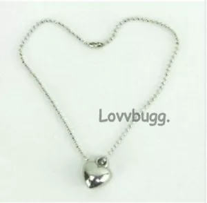 Collana Cuore Argento per Ragazza Americana Gioielli Bambola 18" FREESHIP AGGIUNGE! LovvU! - Foto 1 di 12