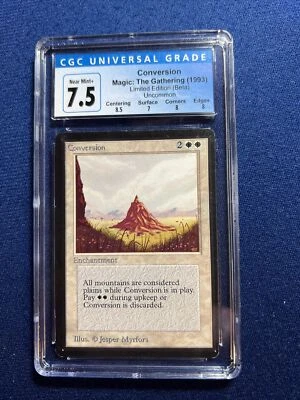 MTG BETA U W Conversion CGC 7.5 Near Mint+, Mint centering 1993 - Image 1 of 2