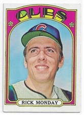 RICK MONDAY 1972 Topps Baseball card #730 Chicago Cubs EX