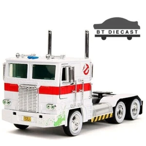 JADA TRANSFORMERS OPTIMUS PRIME GHOSTBUSTERS ECTO 1 1/24 WHITE 35572 - Picture 1 of 2