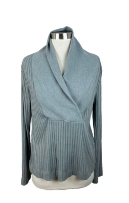 Nike Yoga NUEVO Top Gris Partícula Lujo Difuso Acanalado Cubierta Talla Mediana Foto 1 de 4