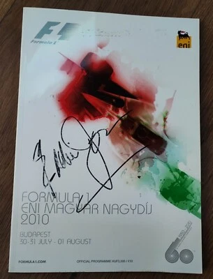 Formula 1, F1 Hungarian GP PROGRAM signed BUTTON,TRULLI,KOVALAINEN,BRAWN 2010 - Image 1 of 4