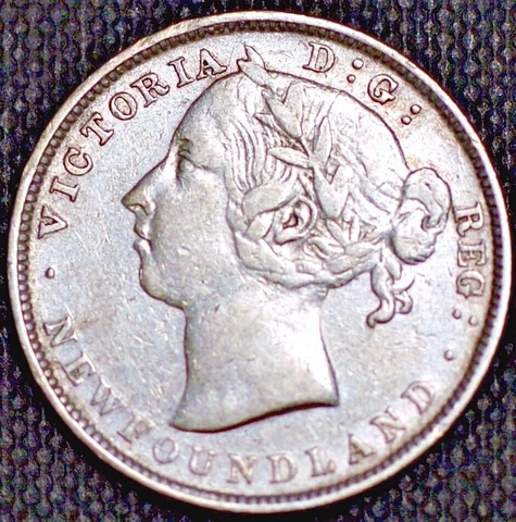 Newfoundland 20 Cents 1889 Queen Victoria KM#4 Silver Cover