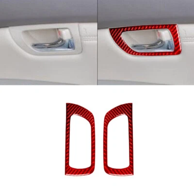 Manija de puerta trasera de fibra de carbono roja para LEXUS RX330 2004-06 RX350 2006-2009 Foto 1 de 4
