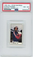 HAROLD BAINES 1985 All-Stars Game Program Inserts Hand Cut PSA 8--Pop 1