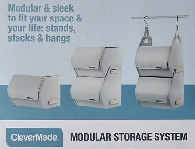 Unidad organizadora de armario sistema de almacenamiento modular CleverMade gris Foto 1 de 4