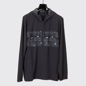 Travis Mathew Size M Tech Hoodie Black Camo Stripe w/ Zip Pockets - Picture 1 of 4
