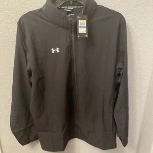 Mens Under Armour Squad Full Zip Jacket Black/Size XL - Picture 1 of 5