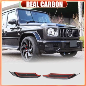For Mercedes Benz W463 W464 G63 2019-2023 REAL CARBON Front Bumper Splitters - Picture 1 of 13