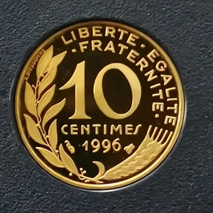10 CENTIMES MARIANNE 1996 BE BELLE EPREUVE 5319 Ex. FRANCE / UNC ISSUE DU COFFRE - Picture 1 of 2