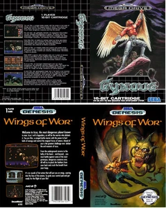 - Wings Of War GYNOUG Mega Drive Box Art Case Insert Cover Only - Picture 1 of 3