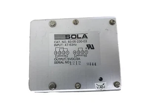 SOLA DC POWER SUPPLY, # 83-05-230-03, 120 VA - Picture 1 of 7