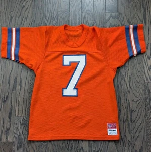 Vintage Denver Broncos Jersey John Elway  Sand-Knit #7 Orange 80s Med/Sm NFL - Picture 1 of 10